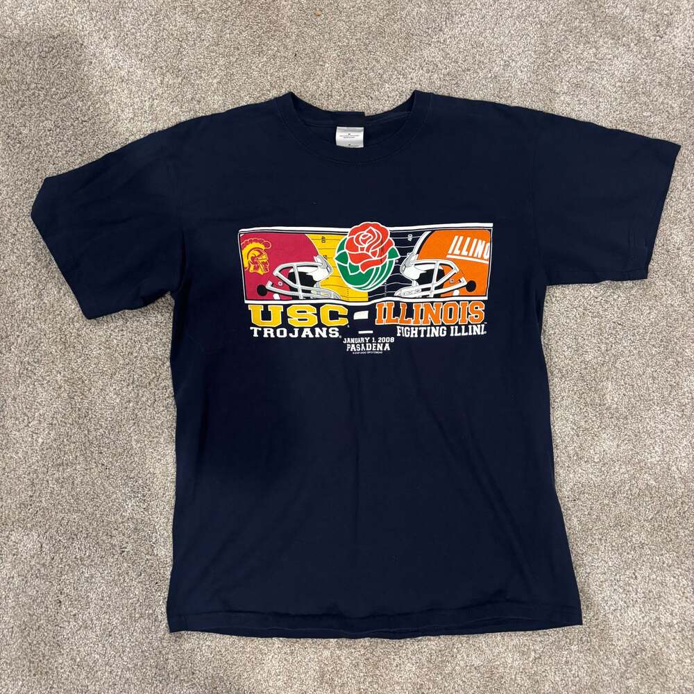 VTG 2010 Rose Bowl USC Trojans Single Stitch T-Shirt